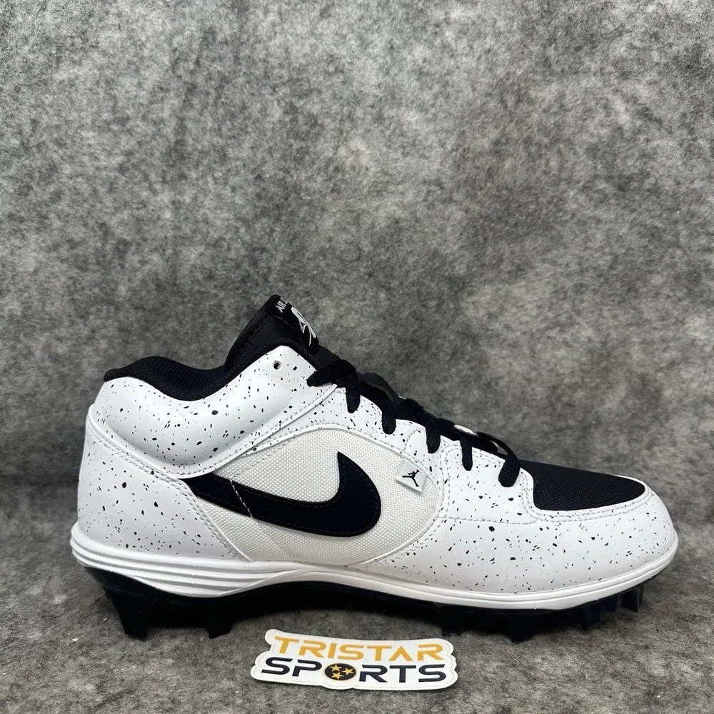 Air Jordan Stadium 90 Football Cleats Mens Size 11 White Black HQ0210-100